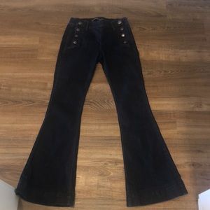 Express bell flare mid rise jeans